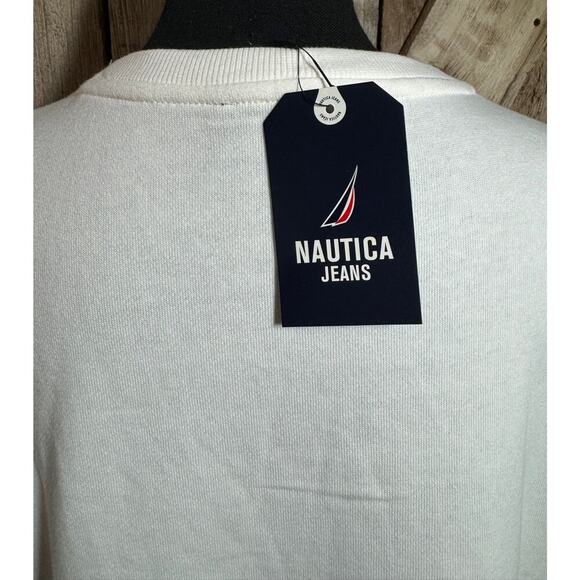 NWT Nautica Women's L Ivory / Bone Knit Sweater Casual Pullover Long Sleeve - Picture 5 of 9